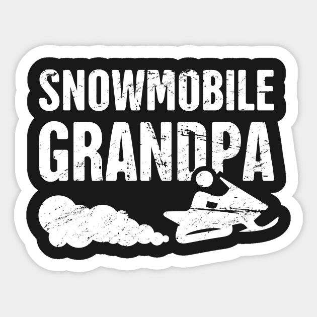 Snowmobile Grandpa Sticker by MeatMan